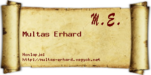 Multas Erhard névjegykártya